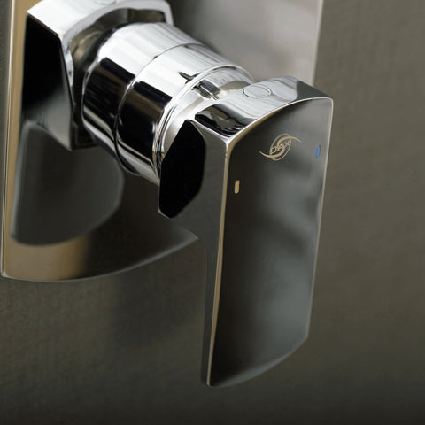 DAX Square Shower Single Valve Trim, Brass Body, Chrome Finish (DAX-69903)