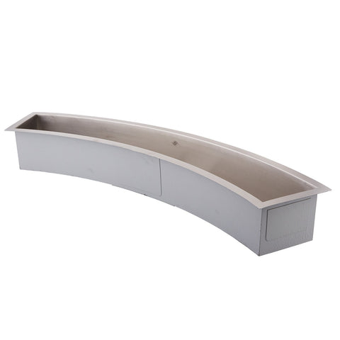 DAX Handmade Undermount Bar Sink, 16 Gauge Stainless Steel, Brushed Finish, 45 x 8-1/2 x 6 Inches (DAX-SQ-4512-C)