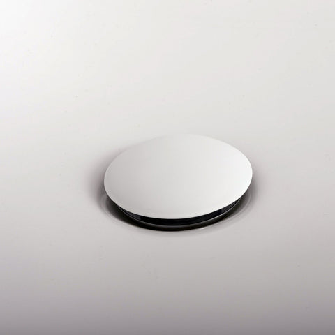 DAX Round Vanity Sink Pop up Drain, Brass Body, White Finish, 2-5/8 x 8-5/8 Inches (DAX-82006-CW)
