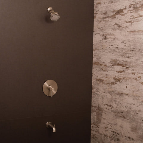DAX Shower System, Faucet Set, with Shower and Tub Trim, Wall Mount, Brass Body, Brushed Nickel Finish (DAX-0306-BN)