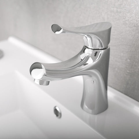 DAX Single Handle Bathroom Faucet, Brass Body, Chrome Finish, 7/16 x 7-1/16 Inches (DAX-1601-CR)