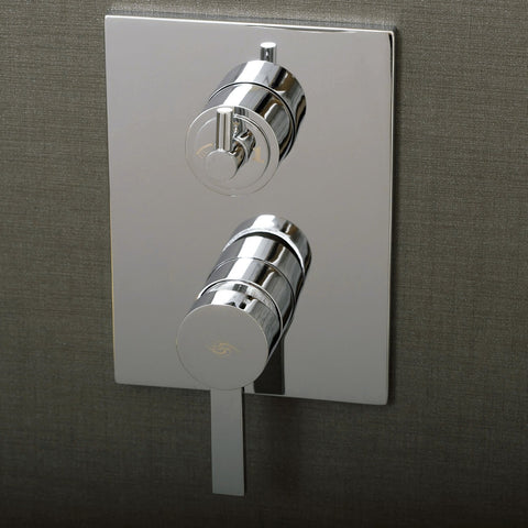 DAX Square Shower Single Valve Trim, Brass Body, Chrome Finish (DAX-99909)