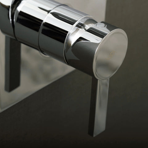 DAX Square Shower Single Valve Trim, Brass Body, Chrome Finish (DAX-99909)