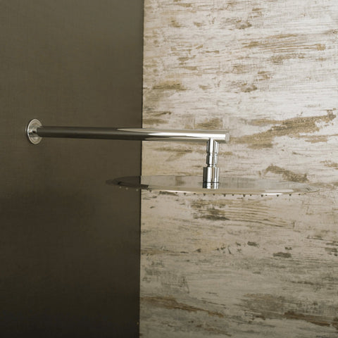DAX Round Shower Arm, Spout, Brass Body, Wall Mount, Chrome Finish, 18 Inches (D-F04-18-CR)