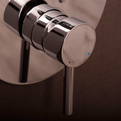 DAX Round Shower Single Valve Trim, Brass Body, Chrome Finish 7-1/2 x 4-7/16 Inches (DAX-0696-CR)