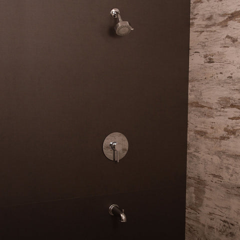 DAX Shower System, Faucet Set, with Shower and Tub Trim, Wall Mount, Brass Body, Chrome Finish (DAX-0306-CR)