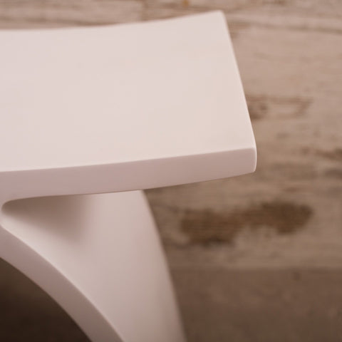 DAX Solid Surface Shower Stool, Standfree, Matte White Finish, 16-3/4 x 16-3/4 x 9 Inches (DAX-ST-01)