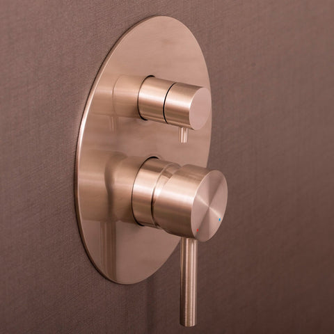 DAX Round Shower Single Valve Trim, Brass Body, Brushed Nickel Finish  7-1/2 x 4-7/16 Inches (DAX-0696-BN)