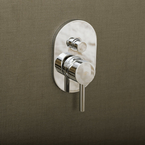 DAX Oval Shower Single Valve Trim, Brass Body, Chrome Finish (DAX-8308)