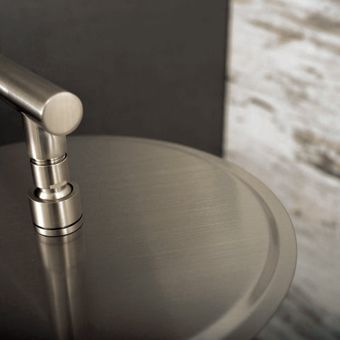 DAX Round Rain Shower Head, Ultra Thin, Brass Body, Brushed Nickel Finish (D-1220-BN)