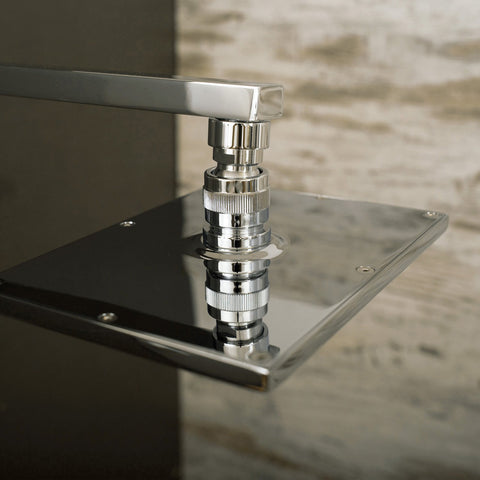 DAX Shower System, Faucet Set, with Square Rain Shower Head and Hand Shower, Wall Mount, Brass Body, Chrome Finish (DAX-8338A)