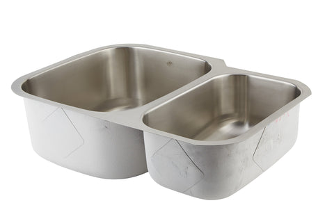 DAX 60/40 Double Bowl Undermount Kitchen Sink, 18 Gauge Stainless Steel, Brushed Finish , 29 x 9 x 20-3/4 Inches (DAX-2920L)