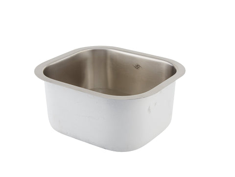 DAX Single Bowl Undermount Kitchen Sink, 18 Gauge Stainless Steel, Brushed Finish , 14-1/2 x 13 x 7 Inches (DAX-1214)