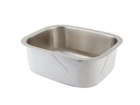 DAX Single Bowl Undermount Kitchen Sink, 18 Gauge Stainless Steel, Brushed Finish , 18 x 7 x 15 (DAX-1815)