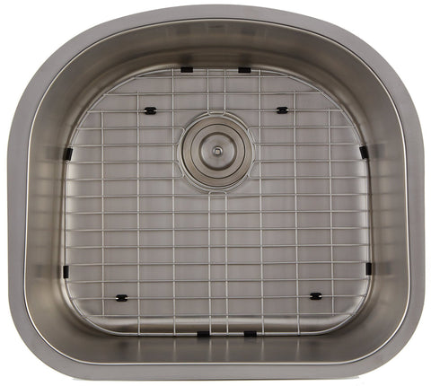 DAX Single Bowl Undermount Kitchen Sink, 18 Gauge Stainless Steel, Brushed Finish , 23-1/4 x 9 x 20-3/4 Inches (DAX-2321)